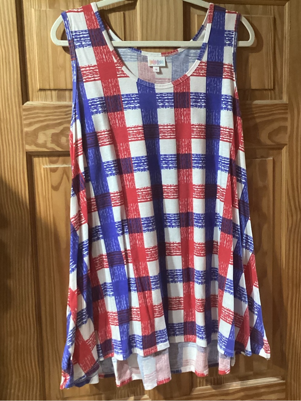 LuLaRoe Tank Style Top M in Red, White and Blue